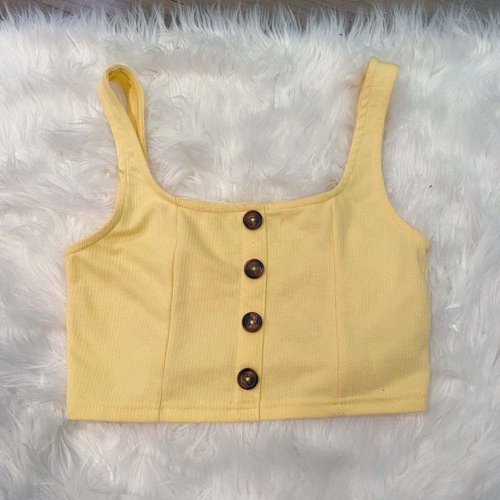 Yellow crop top